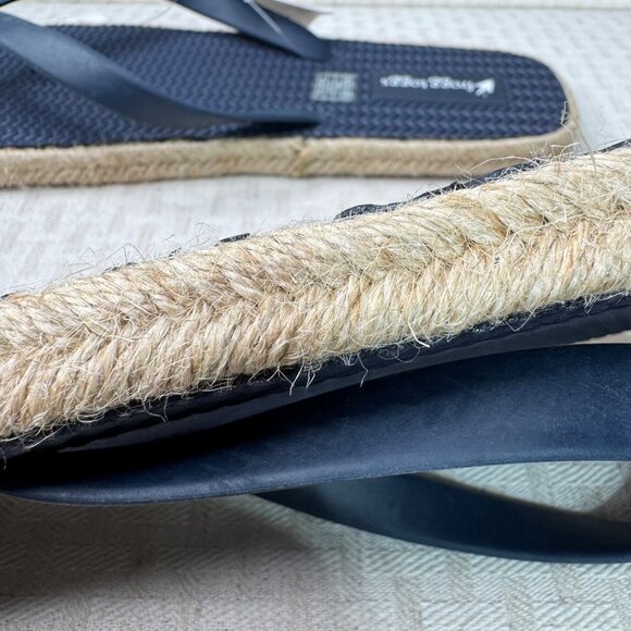 Frogg Toggs Mens Kuba Sandal Size 13 Navy Flip Flops With Jute Sole & Rubber - Picture 3 of 7